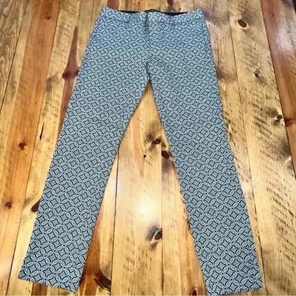 Banana Republic Sloan Fit Floral Abstract Pattern Navy and gray Pants - Picture 1 of 12